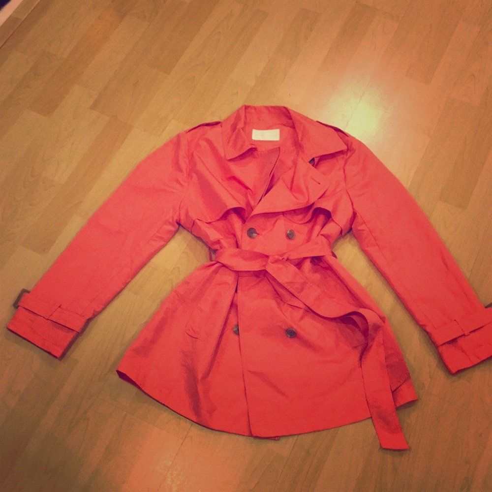 Lightweight peacoat/rain coat with belt, NWOT
